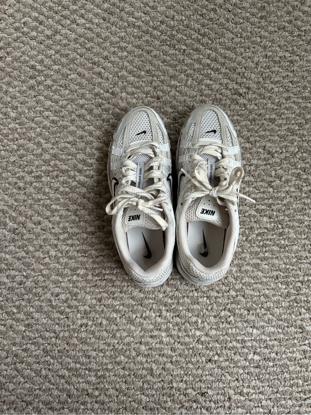 Nike White/Off-White Athletic Sneakers